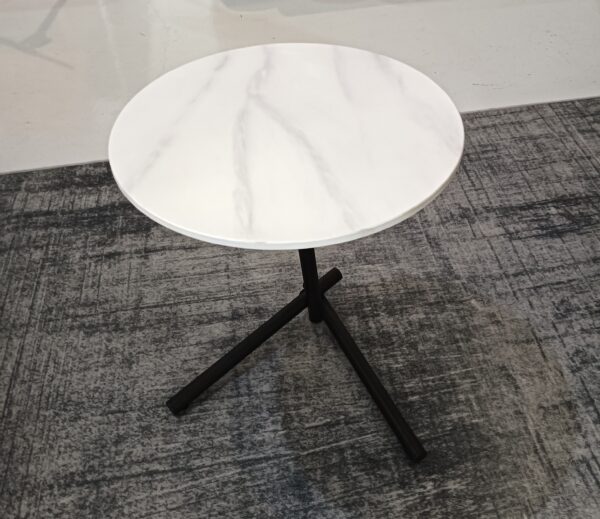 40 CM ROUND SIDE TABLE SINTERED STONE TOP (DISPLAY SET)