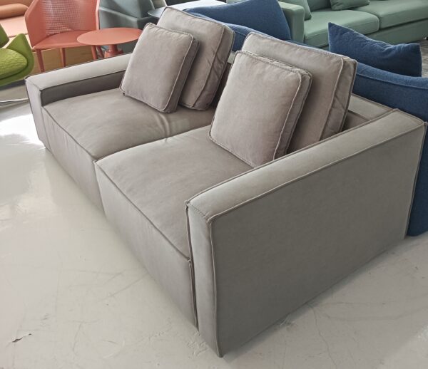Munich 3 Seater Sofa 210x100x88cm in Tech Fabric Grey Color (Display Set)