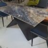 1.6M Peacock Blue Sintered Stone Dining Table (DISPLAY SET)
