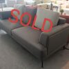 Seville Sofa, 3 Seater, 210cm Length in Tech Fabric Mid Grey Color (Display Set)