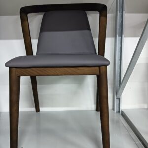 Naeum PU Leather Dining Chair with Wooden Frame  (Display Set Clearance)