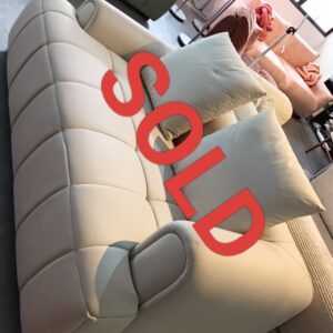 LYN 2.5 SEATER SOFA IN BEIGE COLOR TECH FABRIC (DISPLAY SET)