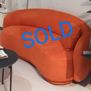 CRES ORANGE MICRO FIBRE FABRIC SOFA (DISPLAY SET)