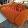 illum Sunset Sleeper FOAM SOFA BED (L210xW110xH60) in Orange Micro Fibre Fabric (DISPLAY SET)