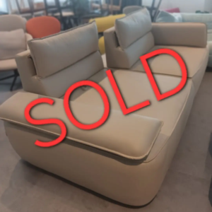 BOWEY SOFA, 3 SEATER 240CM LENGTH IN TECH FABRIC BEIGE COLOR (DISPLAY SET)