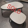 FOSTER COFFEE TABLE IN WHITE MATTE BIANCO SINTERED STONE TOP (DISPLAY SET)