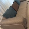 LUSH 270CM GREY FABRIC SOFA WITH BACKREST CUSHION (DISPLAY SET)