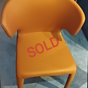 NEWCASTLE DINING CHAIR IN ORANGE BROWN COLOR (DISPLAY SET)