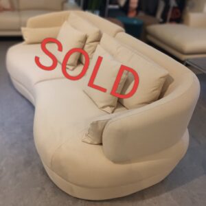 ARCADIA LUSH 192CM SOFA IN PREMIUM BEIGE COLOR FABRIC (DISPLAY SET)