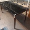 illum Black Marquina Black Marble + Kawaguchi Wooden Table Leg Frame (DISPLAY SET)