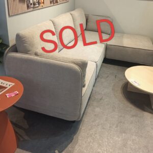 illum Cielo 3 Seater Modular Sofa + Ottoman in Light Grey Textured Fabric (DISPLAY SET)