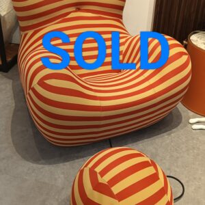illum Compressed Foam Fushion Chair in Red & Toffee Color (DISPLAY SET)