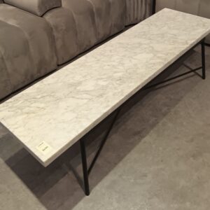 illum 140cm White Marble Bench or TV Console (DISPLAY SET)