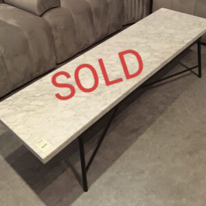 illum 140cm White Marble Coffee Table or TV Console (DISPLAY SET)
