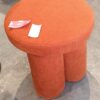 illum Yetti Orange Fabric Stool in Diameter 35cm (DISPLAY SET)