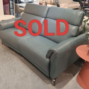 illum 3 seater, 190cm Electric Recliner Leather Sofa in Blue Color (DISPLAY SET)